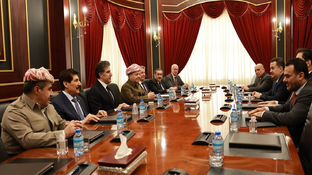 شاندی چوارچێوەی هەماهەنگی و پارتی پرسی پێکهێنانی حکوومەت و پۆستی سەرۆک کۆماریان تاوتوێ کرد