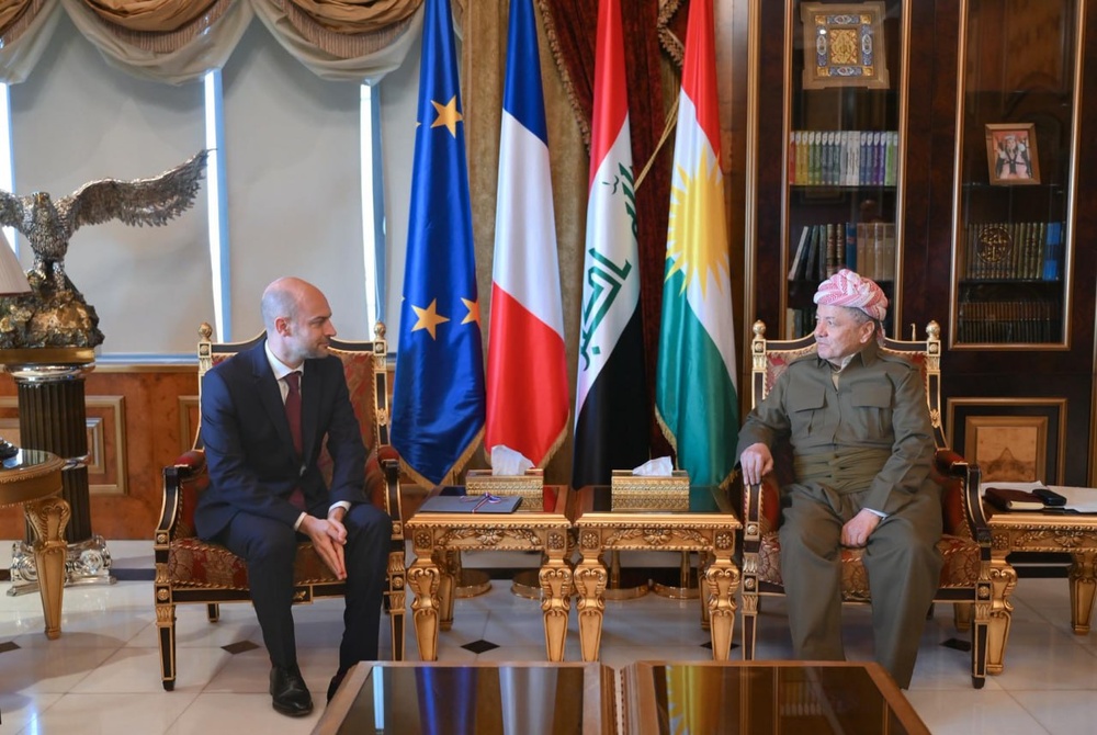 The French Foreign Minister met with the head of the Kurdistan Democratic Party