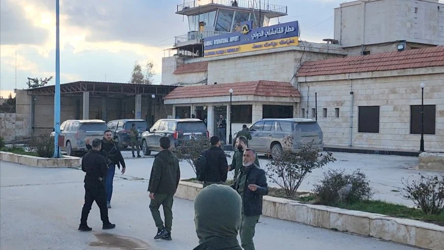 برگزاری نشست دولت موقت سوریه و نیروهای آسایش کردستان سوریه در فرودگاه قامشلو