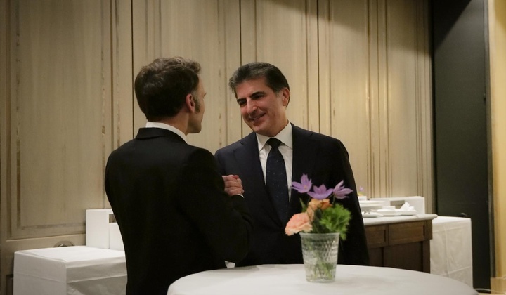 نچیروان بارزانی و مکرون بر لزوم تضمین حقوق کردها در قانون اساسی آینده سوریه تأکید کردند