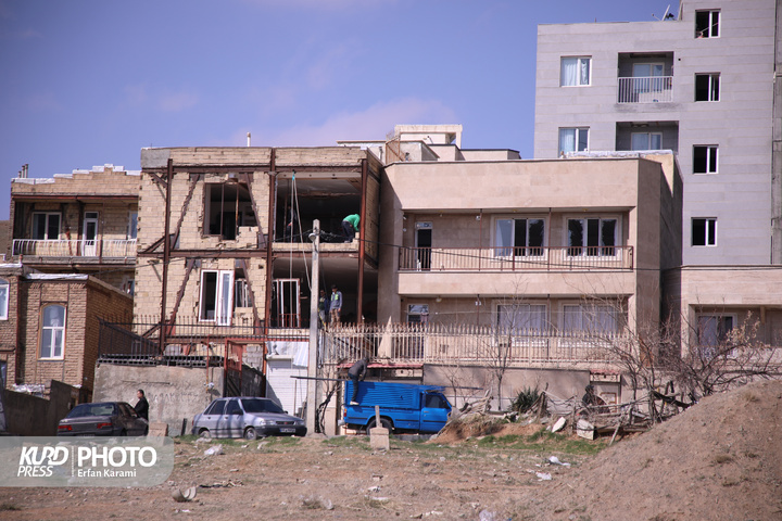 تخریب مناطق مسکونی سنندج در پی حملات هوایی آمریکایی-اسرائیلی/عکاس: عرفان کرمی