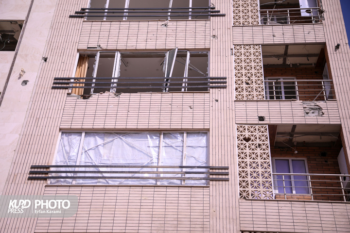 تخریب مناطق مسکونی سنندج در پی حملات هوایی آمریکایی-اسرائیلی/عکاس: عرفان کرمی