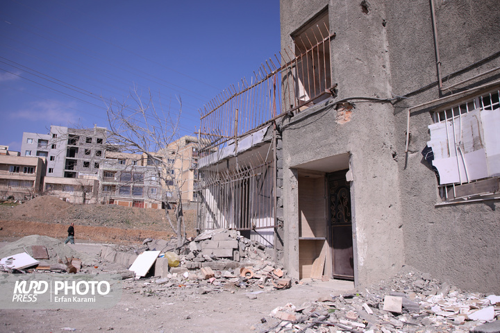 تخریب مناطق مسکونی سنندج در پی حملات هوایی آمریکایی-اسرائیلی/عکاس: عرفان کرمی