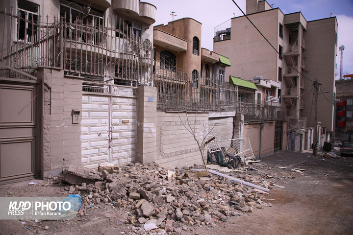 تخریب مناطق مسکونی سنندج در پی حملات هوایی آمریکایی-اسرائیلی/عکاس: عرفان کرمی