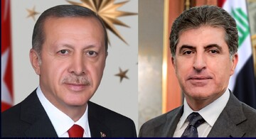 تماس تلفنی نچیروان بارزانی و اردوغان درباره تنش‌های منطقه