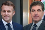 نچیروان بارزانی و مکرون: خطر گسترش جنگ، منطقه را تهدید می‌کند/ تلاش‌های بین‌المللی برای بازگشت صلح تشدید شود