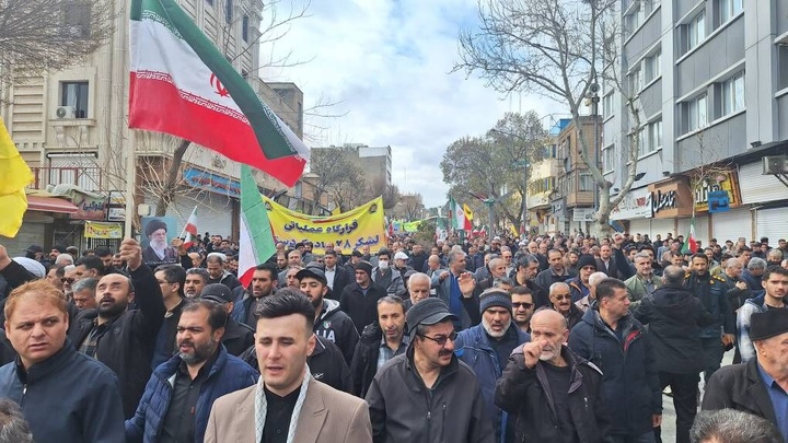 مردم کردستان در حمایت از فلسطین به خیابان آمدند