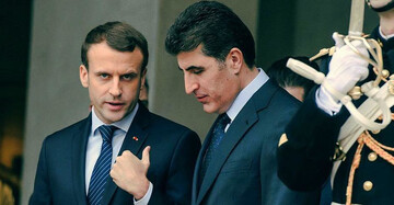 مکرون حمله پهپادی به منزل نچیروان بارزانی را محکوم کرد