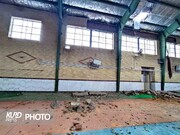 آثار حملات دشمن آمریکایی_صهیونیستی به اماکن ورزشی استان کردستان