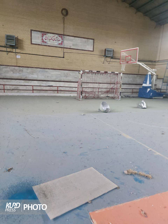 آثار حملات دشمن آمریکایی_صهیونیستی به اماکن ورزشی استان کردستان