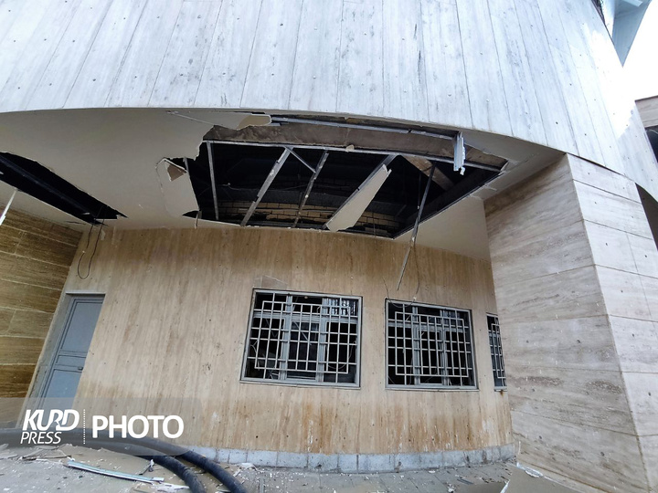 آثار حملات دشمن آمریکایی_صهیونیستی به اماکن ورزشی استان کردستان
