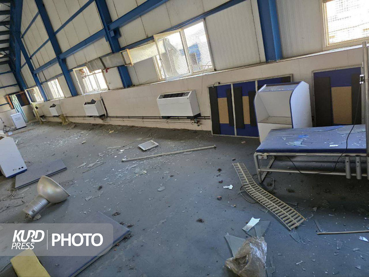 آثار حملات دشمن آمریکایی_صهیونیستی به اماکن ورزشی استان کردستان