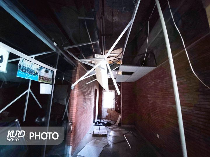 آثار حملات دشمن آمریکایی_صهیونیستی به اماکن ورزشی استان کردستان