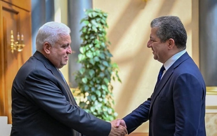 Masrour Barzani's meeting with the head of Hashd al-Shaabi organization