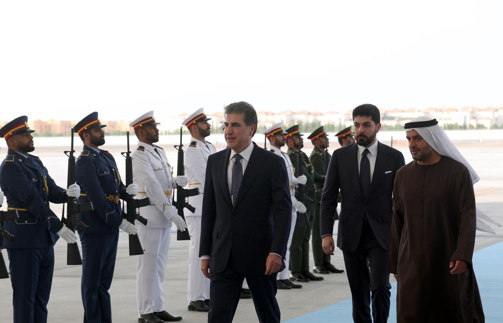 نێچیرڤان بارزانی بە سەردانێکی فەرمی گەیشتە ئەبووزەبی