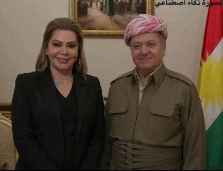 Saddam Hussein's daughter thanked Barzani for "opening the office of the Baath Party"