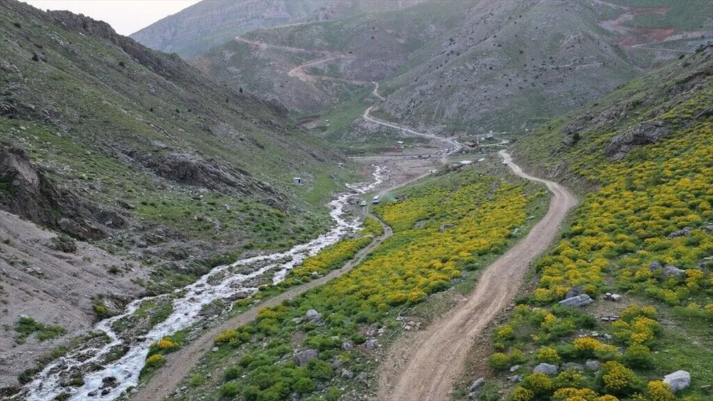قله برفی و دامنههای سبز کوه کَلمَمو در شرناخ از آسمان به تصویر کشیده شد + تصاویر