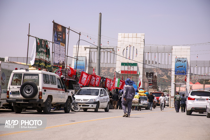 بازدید رئیس ستاد مرکزی اربعین از مرز بین‌المللی باشماق مریوان / عکاس: عرفان کرمی