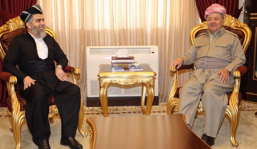 شاندێکی کۆمەڵی دادگەری بە سەرۆکایەتی عەلی باپیر لەگەڵ مەسعوود بارزانی کۆ بوونەوە