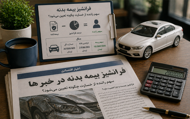 فرانشیز بیمه بدنه در خبرها؛ سهم راننده از خسارت چگونه تعیین می‌شود؟