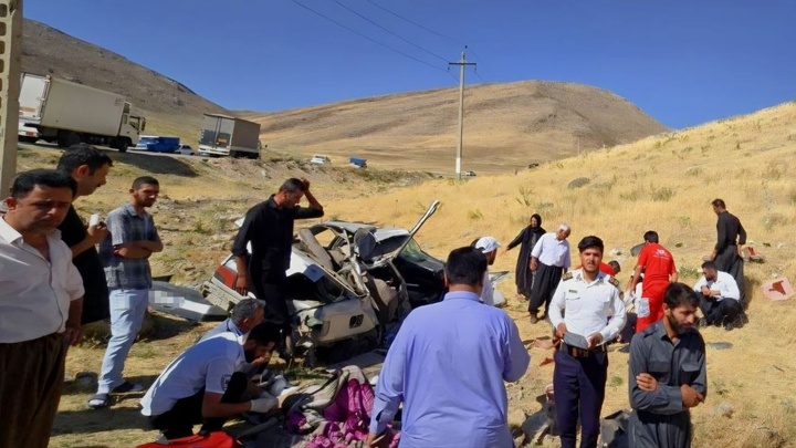 تصادف در محور پیرانشهر _ نقده ۲ کشته بر جای گذاشت