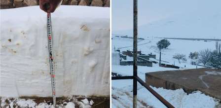 ارتفاع برف در روستای «سیاقول» مهاباد به ۵۷ سانتی‌متر رسید