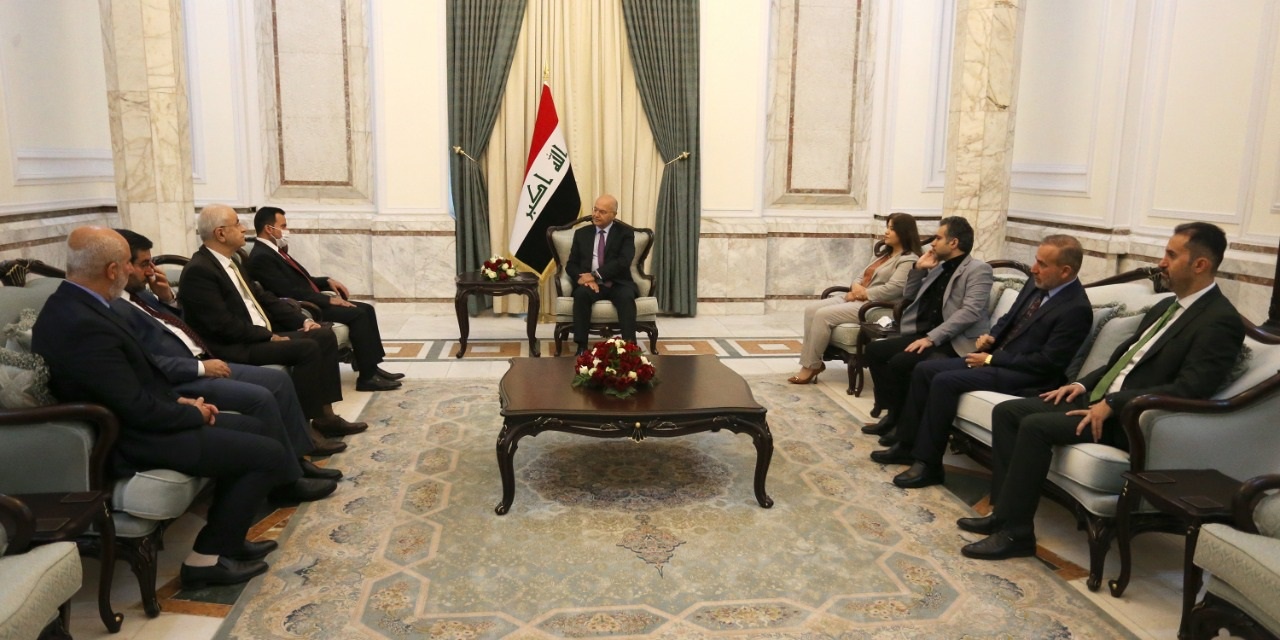 دیدار اعضای همپیمانی جدید نمایندگان کرد مجلس عراق با برهم صالح