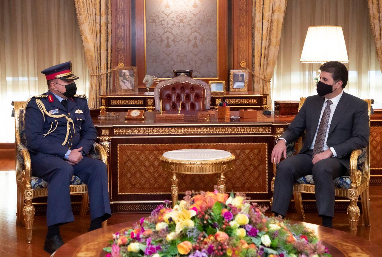 دیدار نچیروان بارزانی با فرمانده نیروی هوایی عراق
