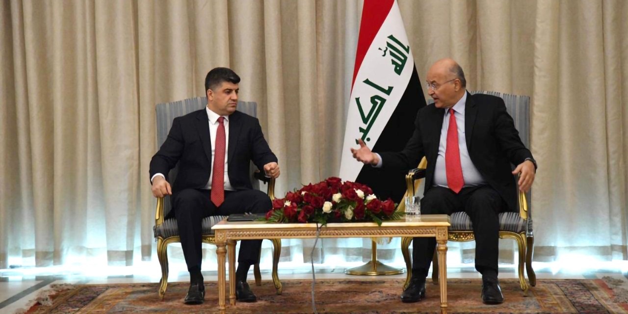 دیدار برهم صالح با لاهور شیخ جنگی و فراکسیون اتحادیه میهنی در مجلس عراق