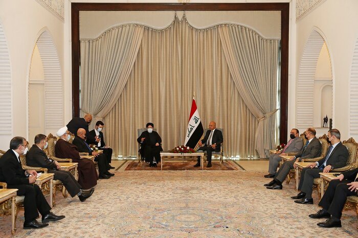 رئیسی در دیدار برهم صالح: پیوند دو ملت ایران و عراق ریشه در باورها، اعتقادات و تمدن دو کشور دارد