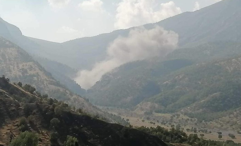 ارتش ترکیه روستاهای اطراف کوه گاره را بمباران کرد