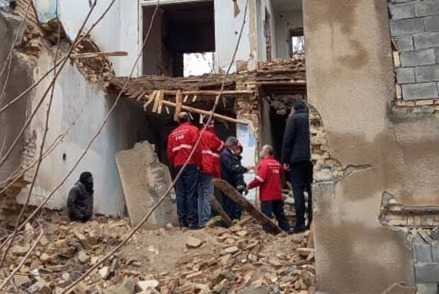 ریزش ساختمان متروکه در کرمانشاه یک قربانی گرفت