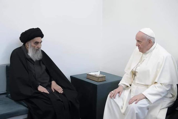Pope Francis meets Ayatollah Ali al-Sistani in Najaf