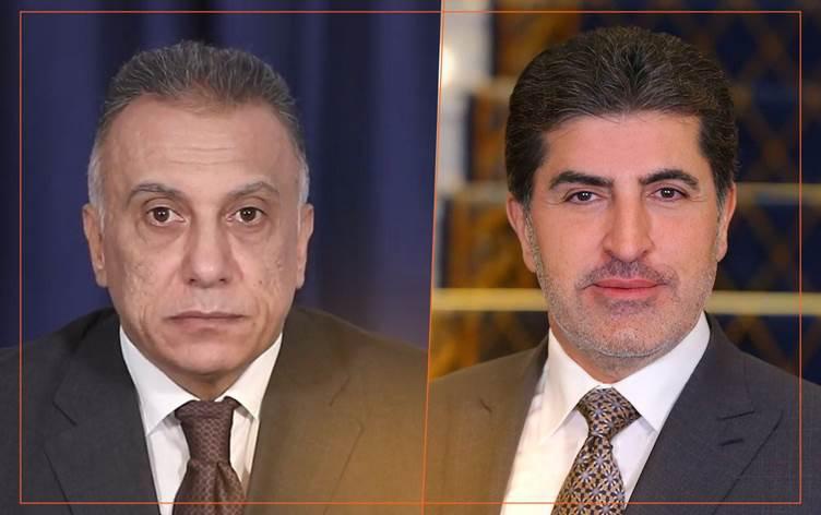 Iraqi PM Kadhimi felicitates Nechirvan Barzani on Newroz