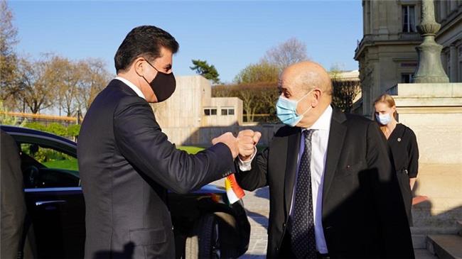 نچیروان بارزانی در دیدار با مقامات فرانسوی بر گسترش روابط اقلیم کردستان و فرانسه تاکید کرد