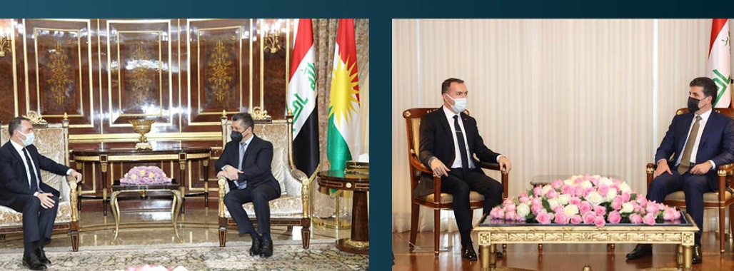 قدردانی نچیروان و مسرور بارزانی از فعالیت های سفیر ترکیه در عراق
