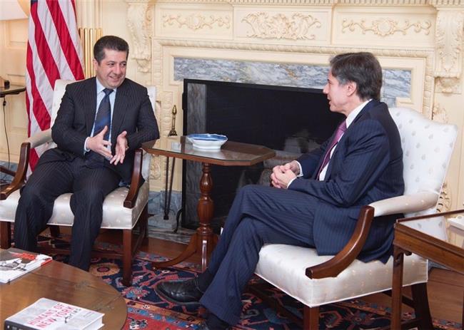 Masrour Barzani, Anthony Blinken hold phone call on Friday