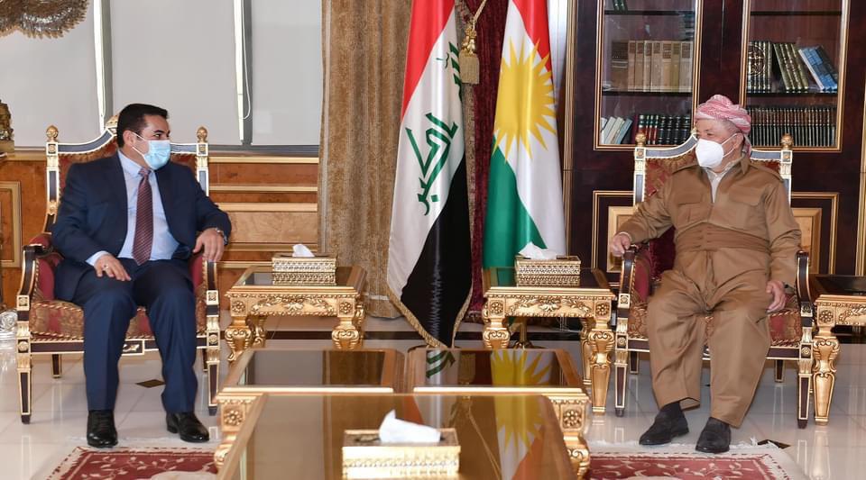 Qassem al-Araji meets Masoud Barzani in Saladin