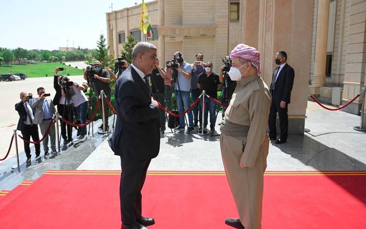 گفتگوی هیئت صدر و مسعود بارزانی در اربیل درباره انتخابات پارلمانی عراق