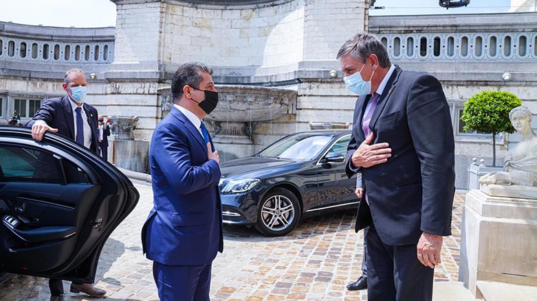 دیدار مسرور بارزانی و نخست وزیر اقلیم فلاندرز در بلژیک