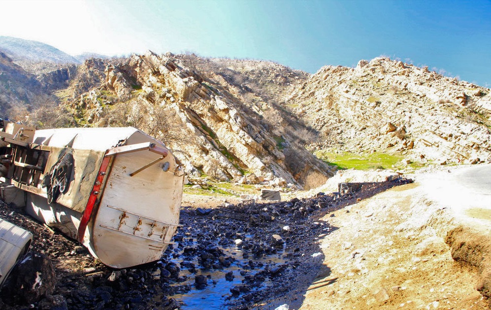 واژگونی 13 تانکر حامل موادسوختی در کردستان طی سال جاری