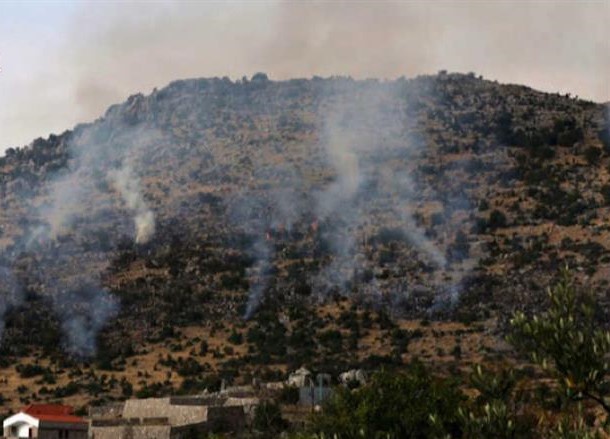 وقوع آتش سوزی گسترده در ارتفاعات متینا در استان دهوک اقلیم کردستان