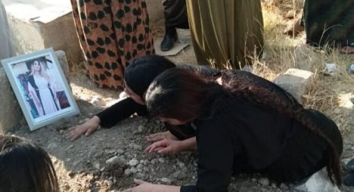 پیکر باران، زن ایزدی  که در ترکیه به قتل رسیده بود در شنگال به خاک سپرده شد