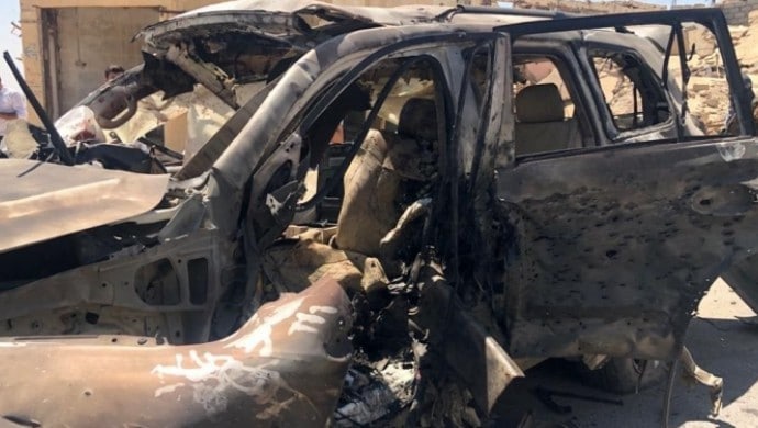 حمله هوایی ترکیه به یک خودرو نظامی در شنگال