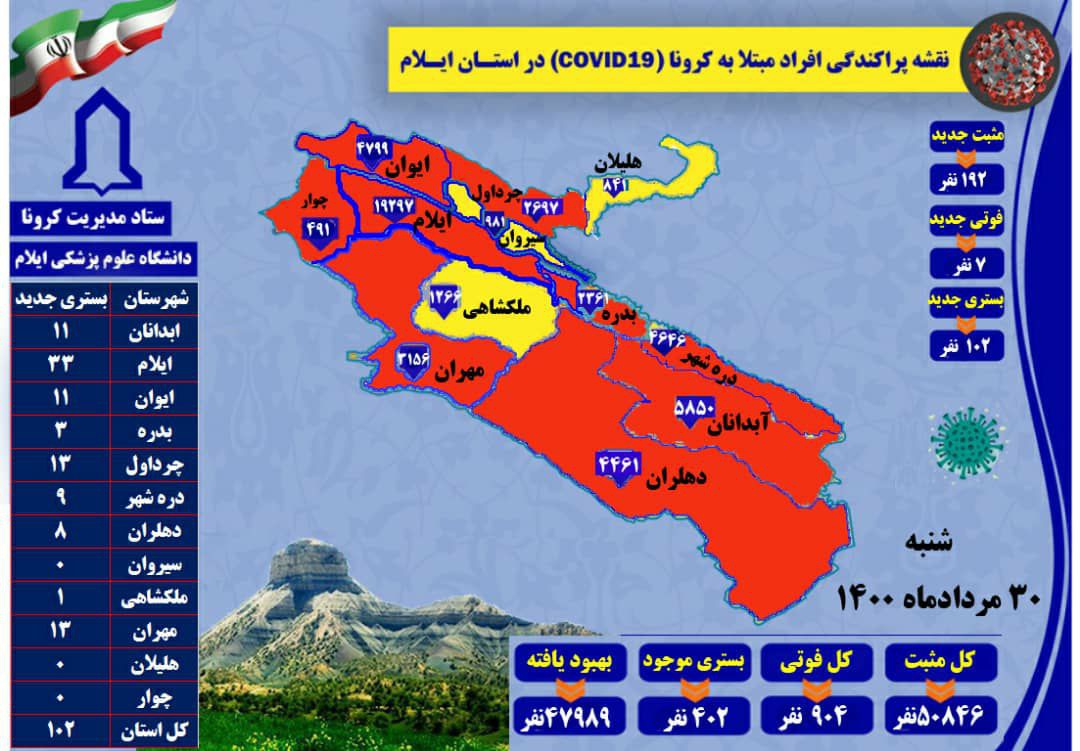 شنبه مرگبار در ایلام / ۷ نفر قربانی کرونا شدند