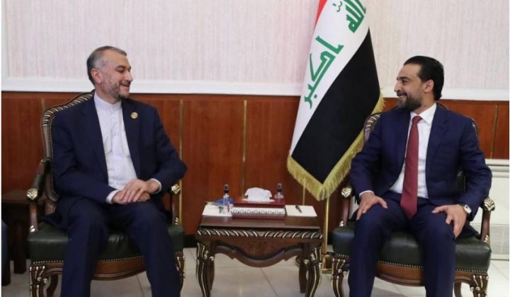رایزنی رئیس مجلس عراق با وزیر امور خارجه ایران در حاشیه نشست بغداد