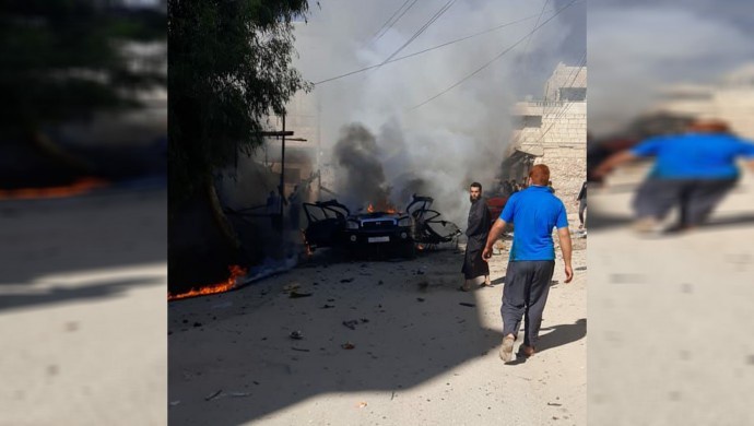 انفجار یک خودروی بمب گذاری شده در عفرین