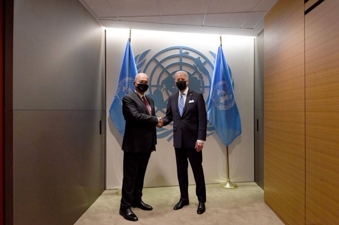 دیدار برهم صالح با جو بایدن در حاشیه مجمع عمومی سازمان ملل در نیویورک