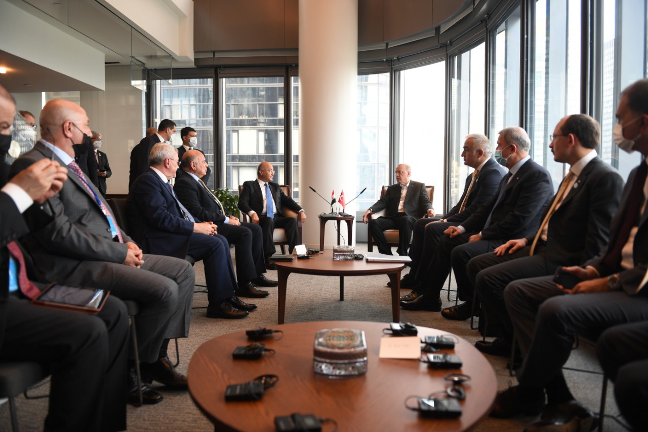 دیدار برهم صالح با اردوغان در نیویورک