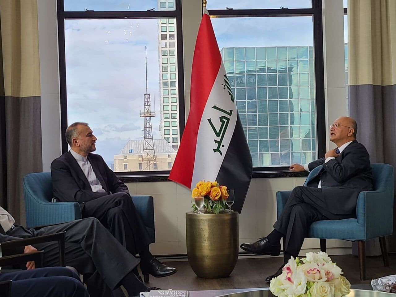 دیدار وزیر امور خارجه ایران با رییس جمهوری عراق
